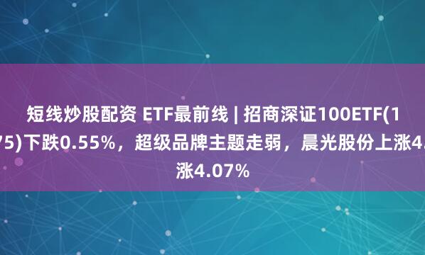 短线炒股配资 ETF最前线 | 招商深证100ETF(159975)下跌0.55%，超级品牌主题走弱，晨光股份上涨4.07%