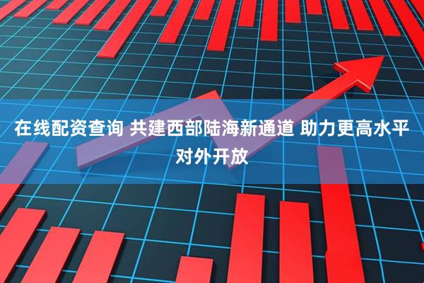 在线配资查询 共建西部陆海新通道 助力更高水平对外开放