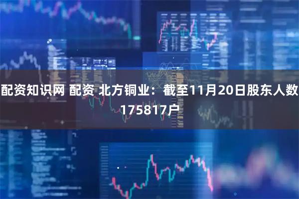 配资知识网 配资 北方铜业：截至11月20日股东人数175817户