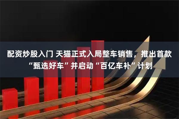 配资炒股入门 天猫正式入局整车销售，推出首款“甄选好车”并启动“百亿车补”计划